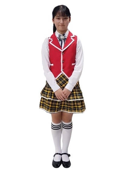 합창복빨강조끼B(벨로체)_체크프릴스커트