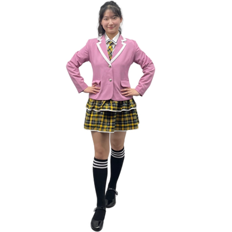 핑크콤비 노랑체크정장