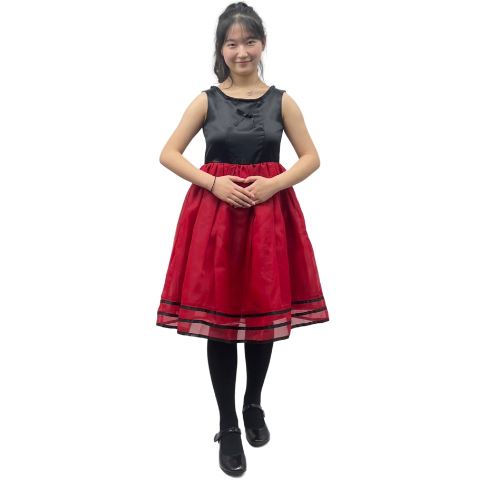 블랙레드원피스