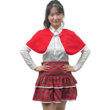 레드망토체크치마