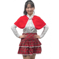 레드망토체크치마