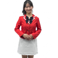 레드자켓화이트원피스정장