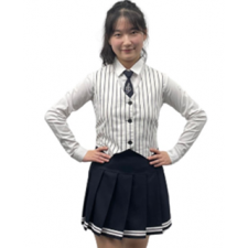 줄무늬조끼블랙치마