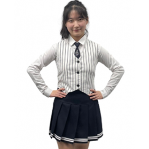 줄무늬조끼블랙치마