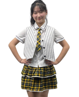 줄무늬조끼노랑체크치마