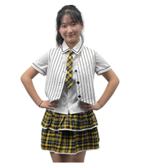 줄무늬조끼노랑체크치마