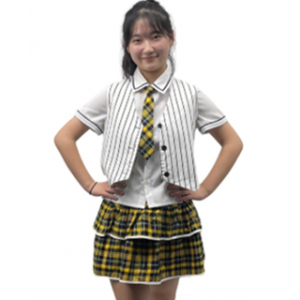 줄무늬조끼노랑체크치마
