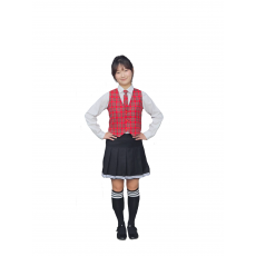 레드체크조끼A533